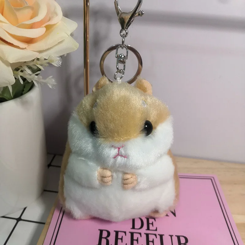 

Cartoon hamster pendant doll simulation cute plush doll girl gift keychain