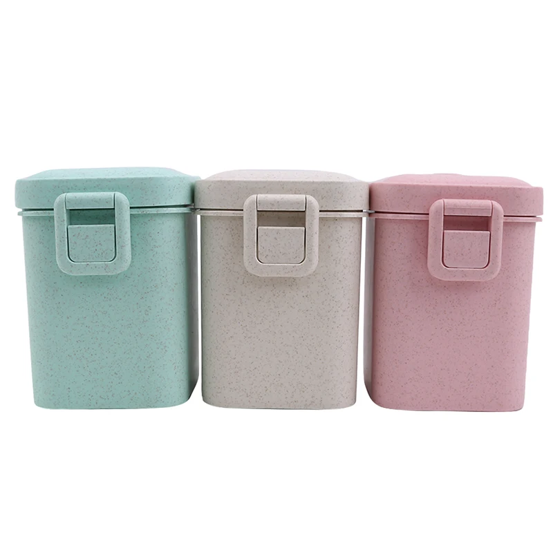 Multicolor Wheat Straw Soup Cup Anti-scalding Microwave Square Buckle Sealed Soup Tank Kitchen Tableware