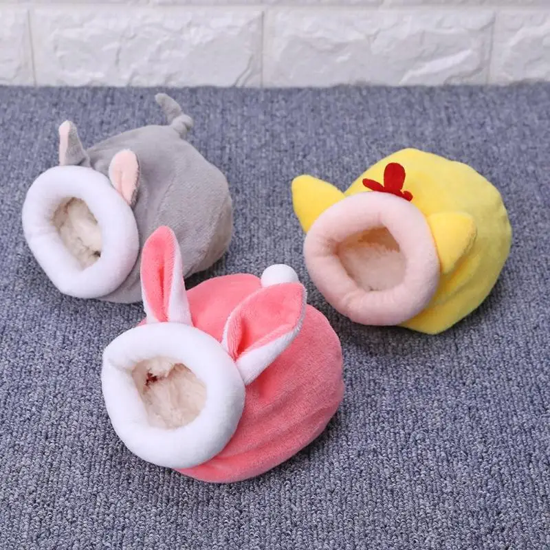 cute mini pet sleeping house plush warm hamster bed for guinea pigs hamster nest nest kennel mat sleeping beds free global shipping