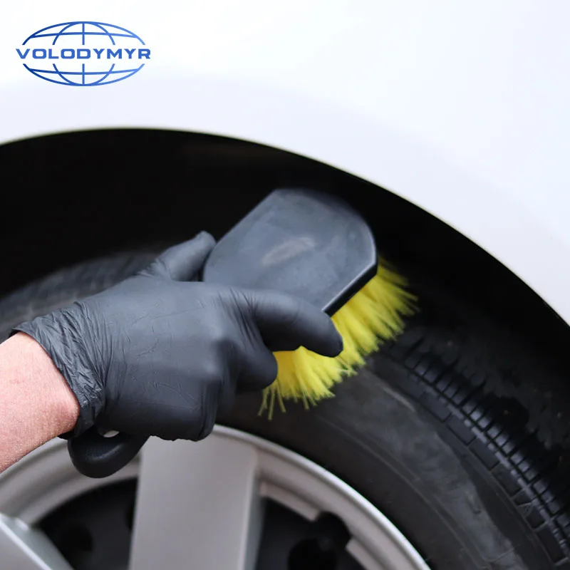 

Car Wheel Wash Brush Plastic Handle Tire Cleaning Brush Rim Wheel Tire Washing Scrub Brush Auto Brush Car Wash Sponge Tools