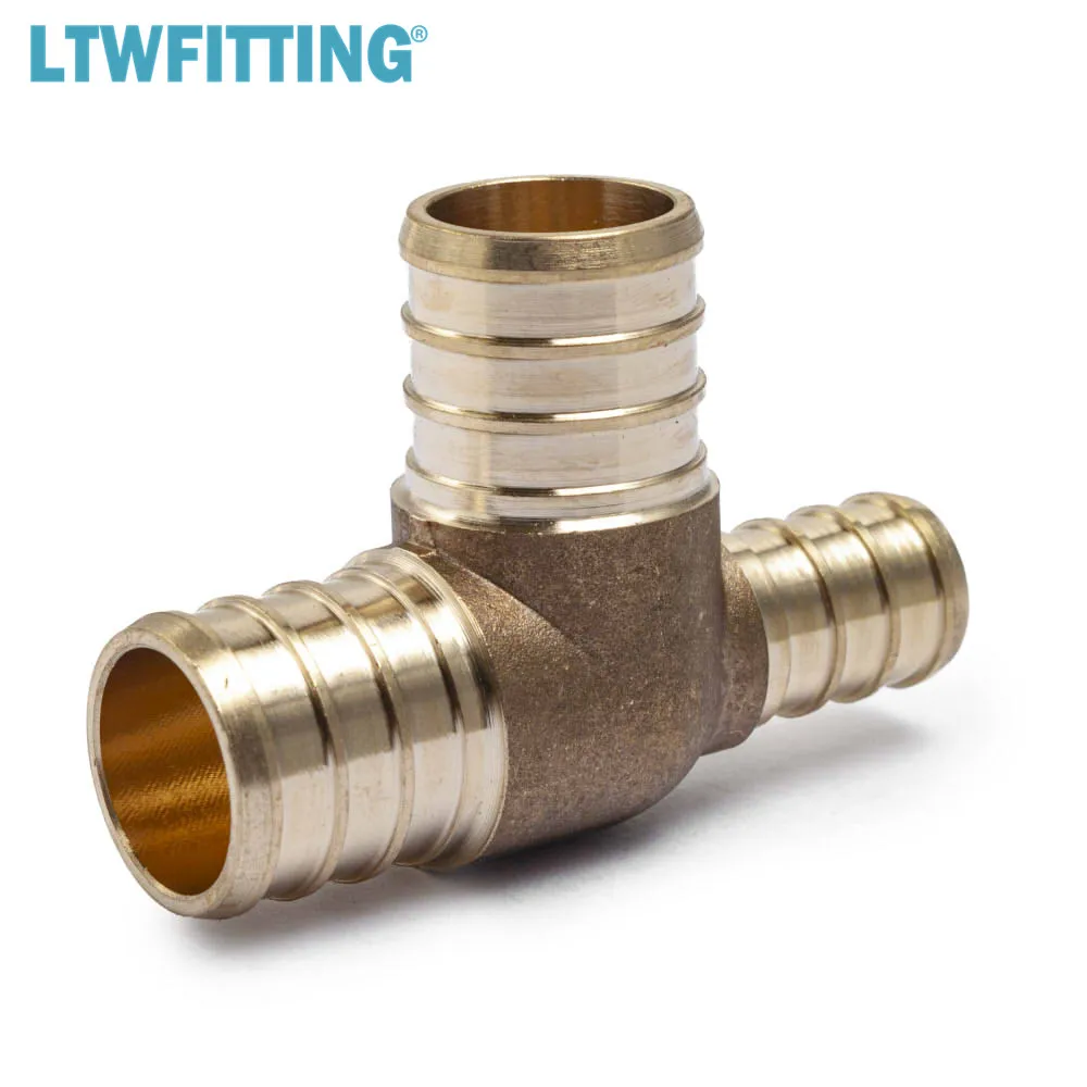 LTWFITTING Lead Free Brass PEX Crimp Fitting 1/2-Inch x 3/4-Inch Tee | Обустройство дома
