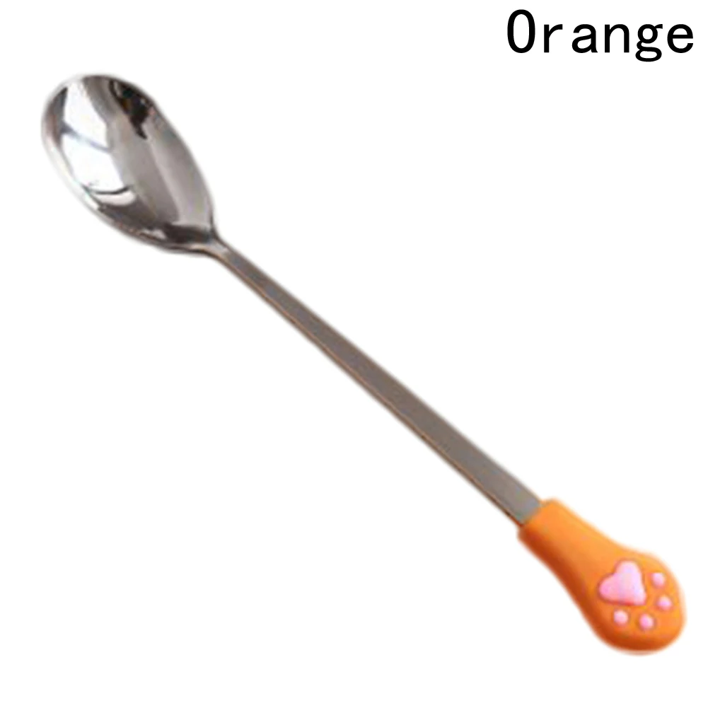 

1 Pc Stainless Steel Cute Cat Claw Meat Ball Stirring Coffee Spoon Fruit Fork Dessert Spoon Candy Tea Spoon Cat Drink Tableware