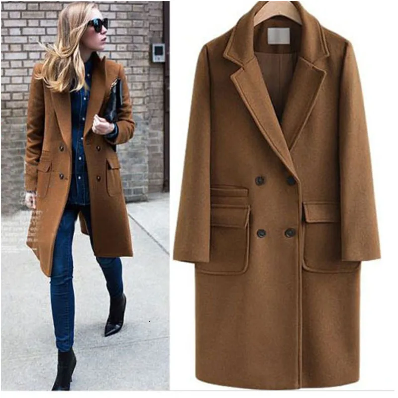 LANMREM Повседневный длинный рукав свободный однотонный черный плюс размер плащ