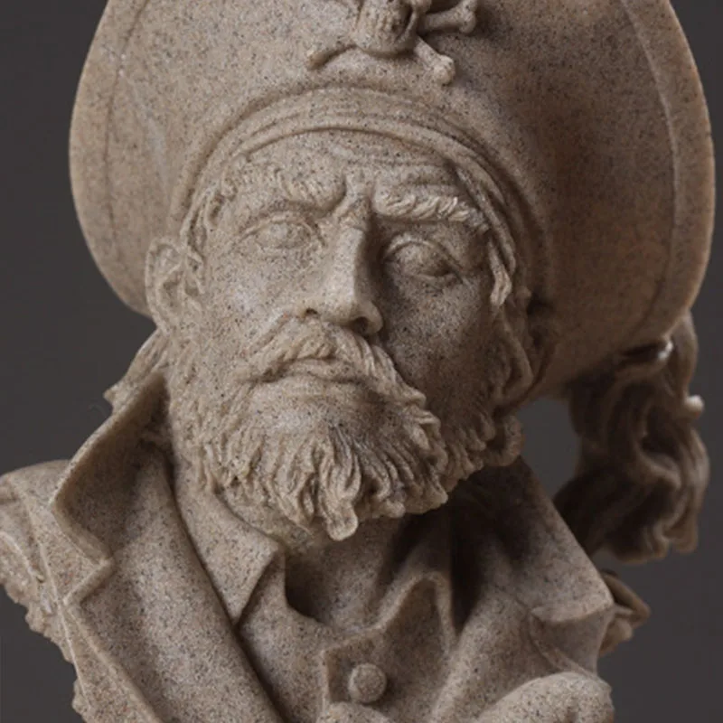 Европейская фигурка пиратского капитана скульптура украшение для комнаты