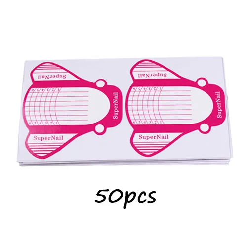 50pcs Finger Angel 50/100/500 шт. форма ногтей советы нейл-арта руководство Бумага кривой ногтей УФ-гель для ногтей Французский инструментов "сделай сам" - Цвет: 50pcs