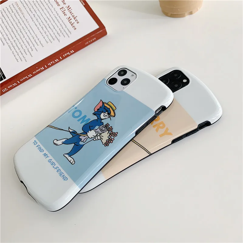 Маленький приталенный Чехол для телефона с мультипликационным принтом Том кот