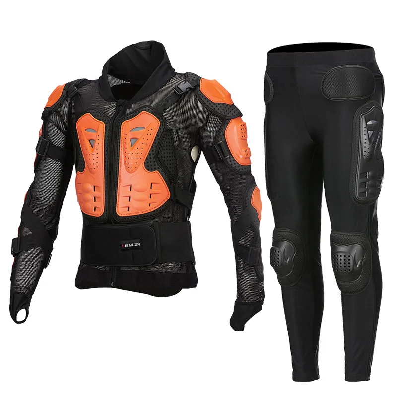 Доспехи для мотокросса MX Armor+ geards длинные штаны защита для мотоцикла Armour Racing Back протектор - Цвет: Оранжевый