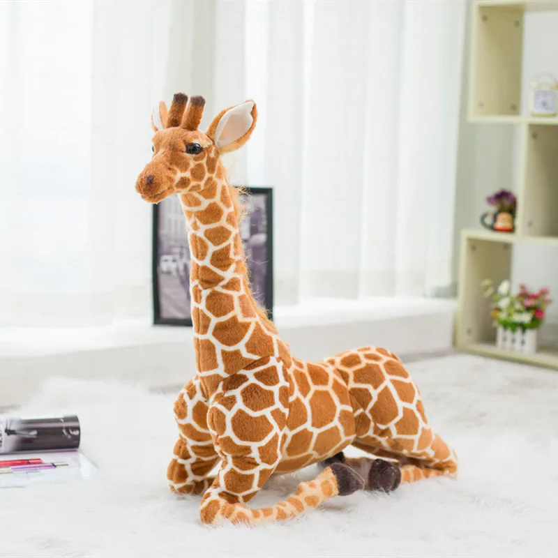 Огромный Жираф в реальной жизни плюшевые игрушки милые набивные животные олень
