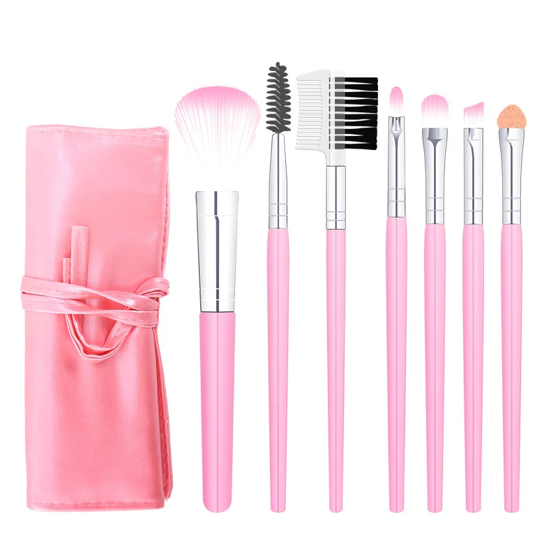 7 кистей для макияжа набор начинающих универсальная полиуретановая сумка