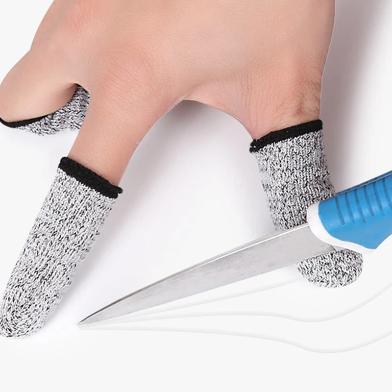

10 PCS Finger Cots Cut Resistant Protection, Extender for Kitchen, Work, Sculpture, Anti-Slip, Reusable