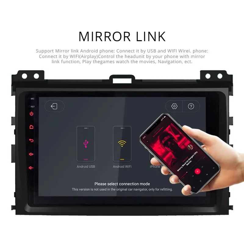 LJHANG 8 дюймов Android 9 0 автомобильный dvd плеер для Toyota Land Cruiser Prado 120 2004 2009 WIFI GPS