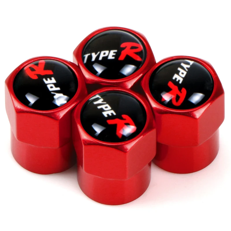 4 шт. Тип R лого r Алюминий колпачки вентиля колеса автомобиля Шины Клапаны шин для