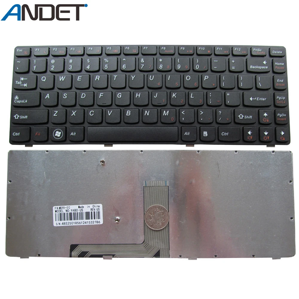 

New Keyboard for Lenovo Ideapad Y480 Y485 Y480A Y480M Y480N Y480P US English Layout Keyboard Black
