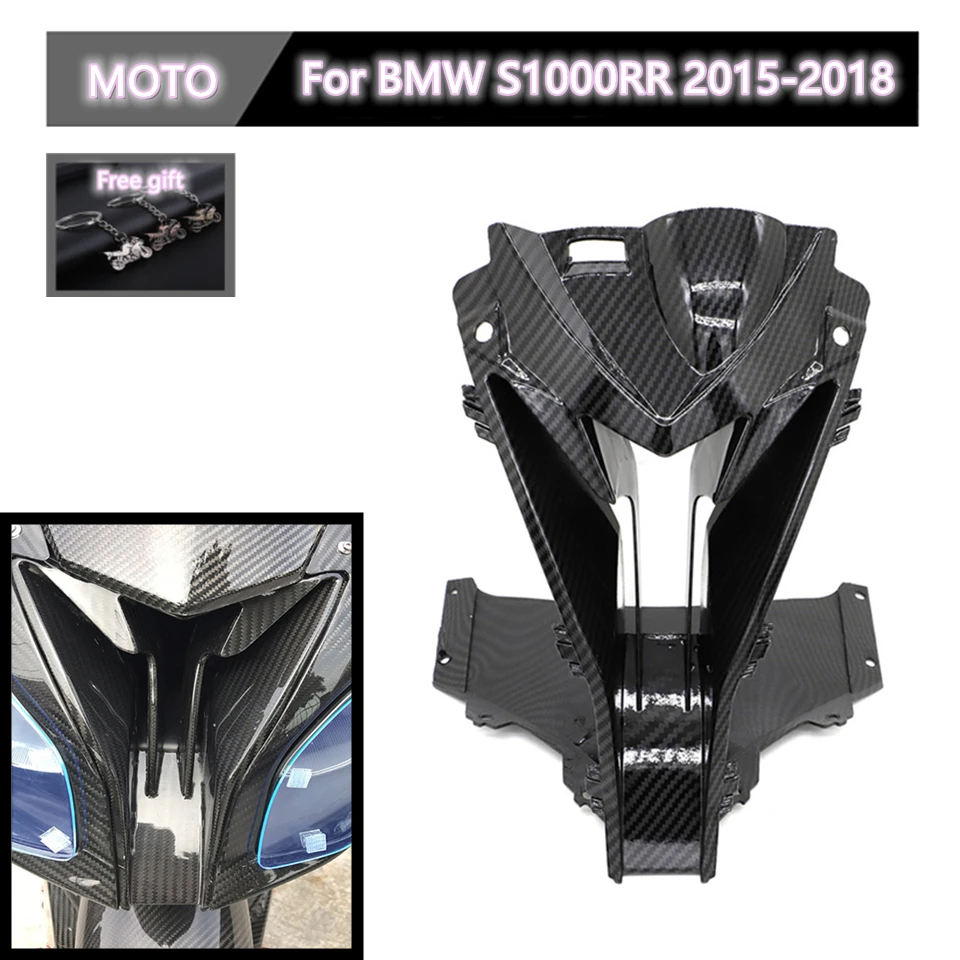 

For BMW S1000RR S1000 RR 2015 2016 2017 2018 Motorcycle ABS plastic Front Head Nose Cowl Air Intake Carbon Fiber Fairing