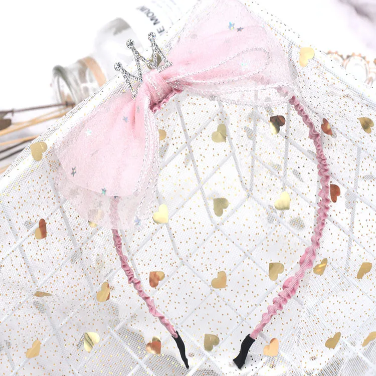

Children's Crown Hair Accessories Hairpin Big Bow Baby Top Clip Rhinestone Hairpin Birthday Head Accessories Girls Big Kids