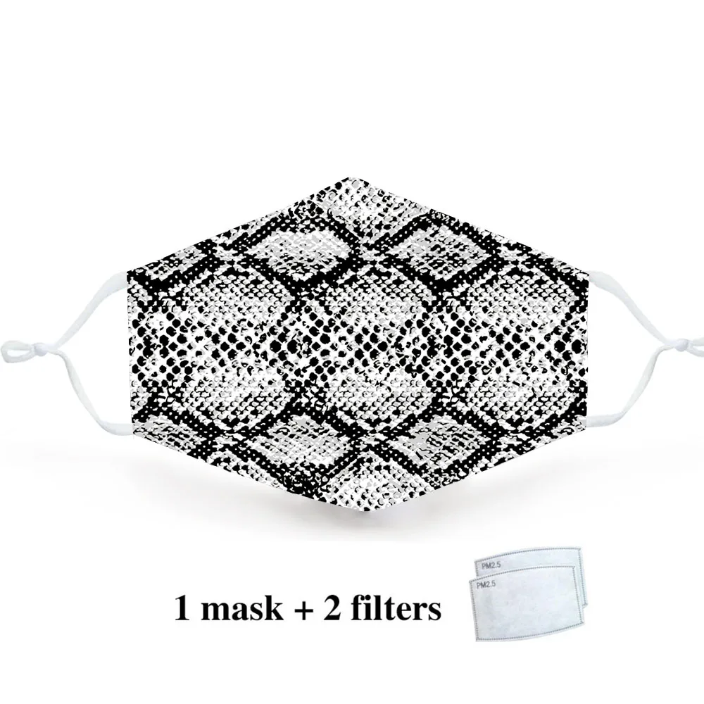 Модная маска с леопардовым принтом животных многоразовая защитная для рта