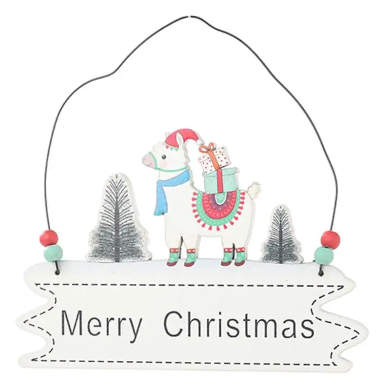 С Рождеством подвеска яркое изображение трехмерный пошив полый Альпака