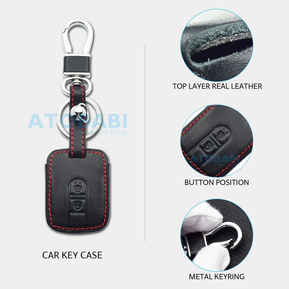2 кнопки кожаный чехол для ключей автомобиля Nissan Pathfinder Qashqai Micra Navara Almera Note Авто