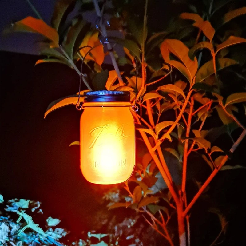 Солнечный каменщик Jar светильник s LED мерцающий эффект пламени солнечные фонари