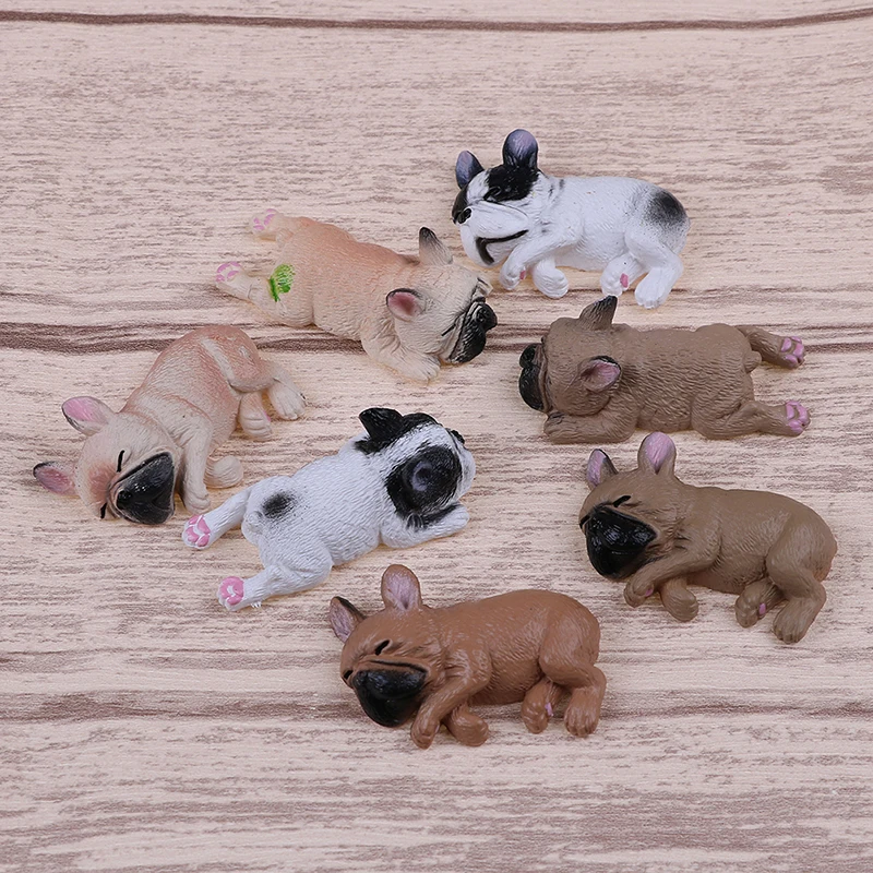 

1Pcs French Bulldog Sleepy Corgis Dog Toys Action Figures Landscape Decor Animals Dolls Kids Gifts PVC Model Toy