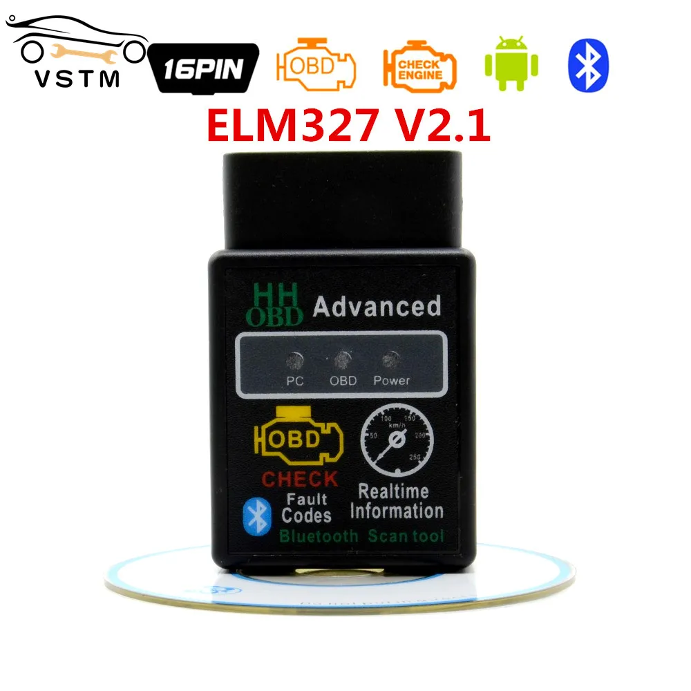 2022 новый автомобильный диагностический сканер V1.5/V2.1 OBD2 HH OBD ELM327 работает Android Torque