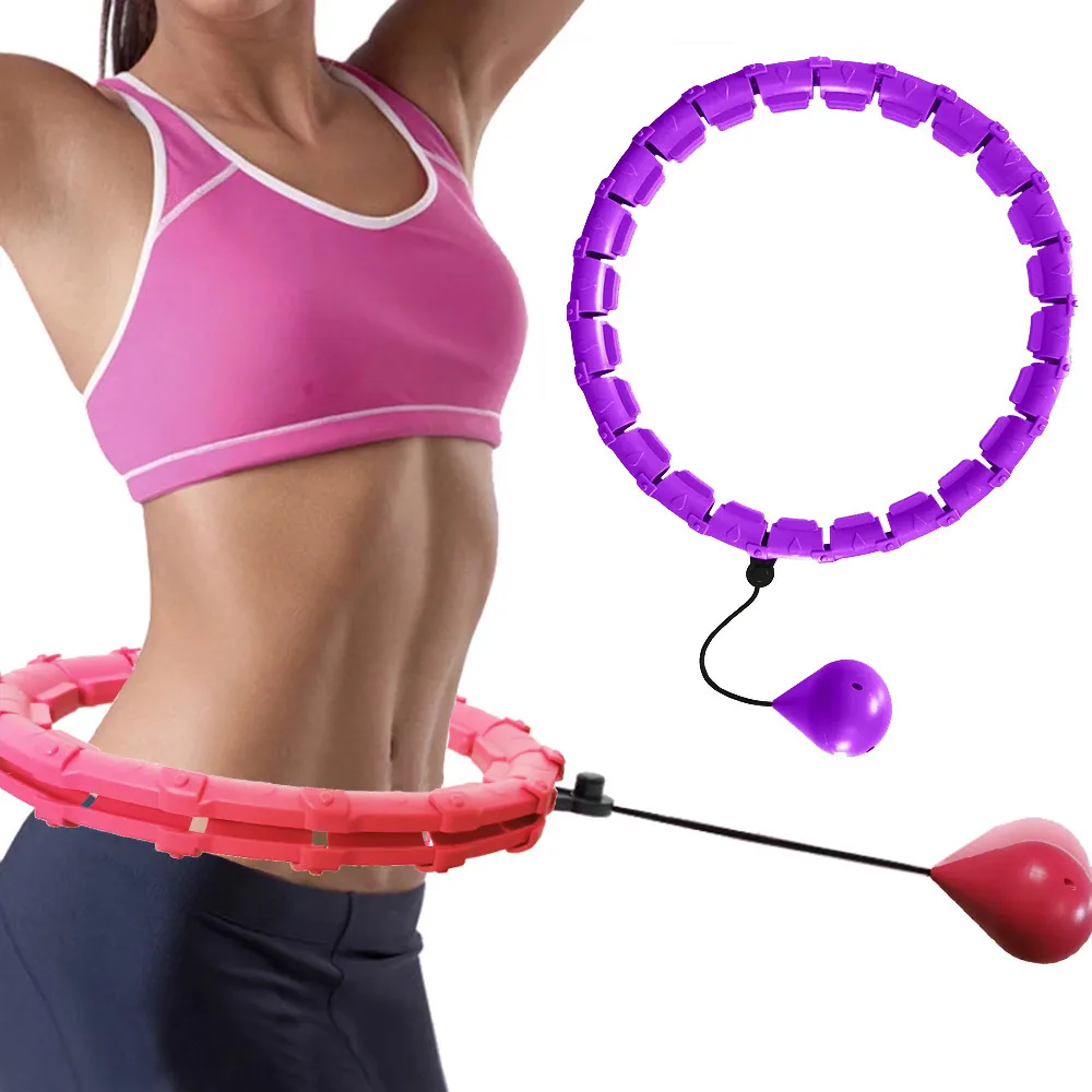 24 Section Adjustable Sport Hoops Abdominal Thin Waist Exercise Detachable Massage Fitness Hoops Gym Home Training Weight Loss