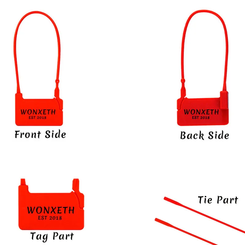 1000 шт. индивидуальные этикетки для одежды бирки одноразовый Замок пластиковая