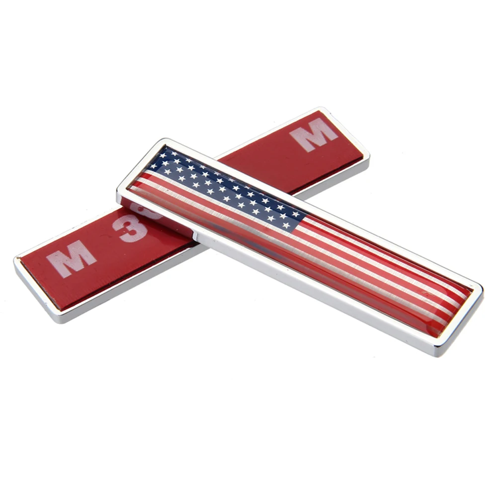 

1 Pcs Car Stickers and Decals Universal American Flag 3D Car Stickers USA Strips Emblem Logo Decal Car Styling Auto Accessories