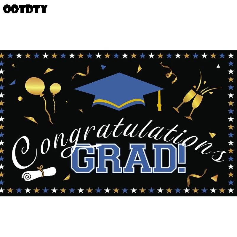 Выпускные украшения 2020 фон баннер Grad Congrats вечерние принадлежности Висячие флаги
