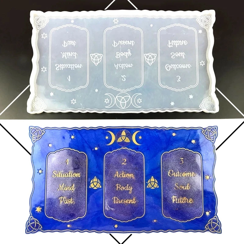 

Tarot Board Resin Mold for Holding My Favorite Card DIY Epoxy Craft Silicone Mould Silicon Molds for Resin Art Molde De Silicone