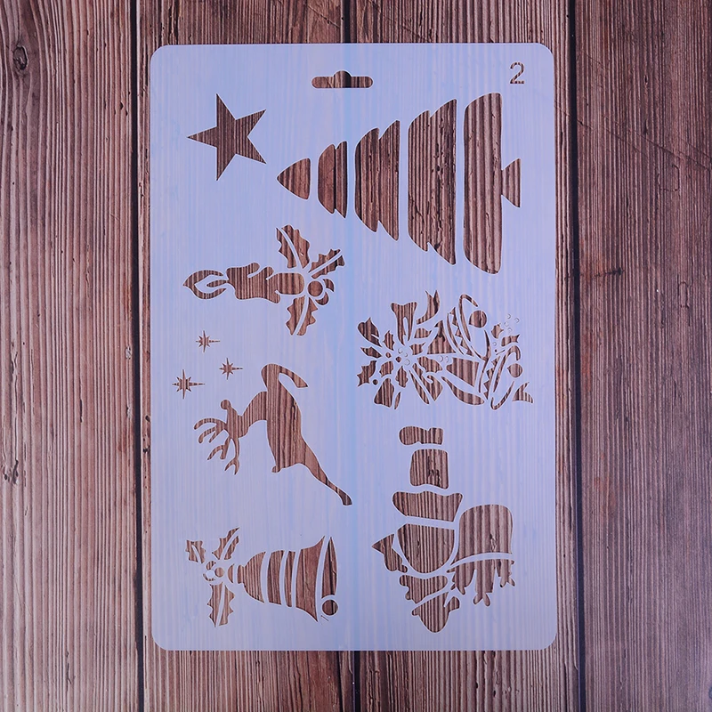 Рождественской елки подарка и наслаивать клетка brids трафареты для картин Fondant