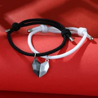 magnetic love heart stone paired charm bracelet for women men lovers friends heart couple bracelets necklaces fashion jewelry
