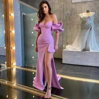 new fashion arabic evening dresses mermaid prom gowns for party elegant off the shoulder special occasion gowns 2021