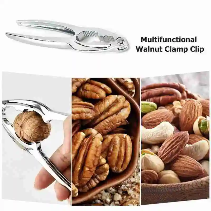 

1pc Steel Nutcracker Sheller Walnut Nut Cracker Walnut Nutcracker Accessories Quick Fruit Kitchen Almond Pecan To