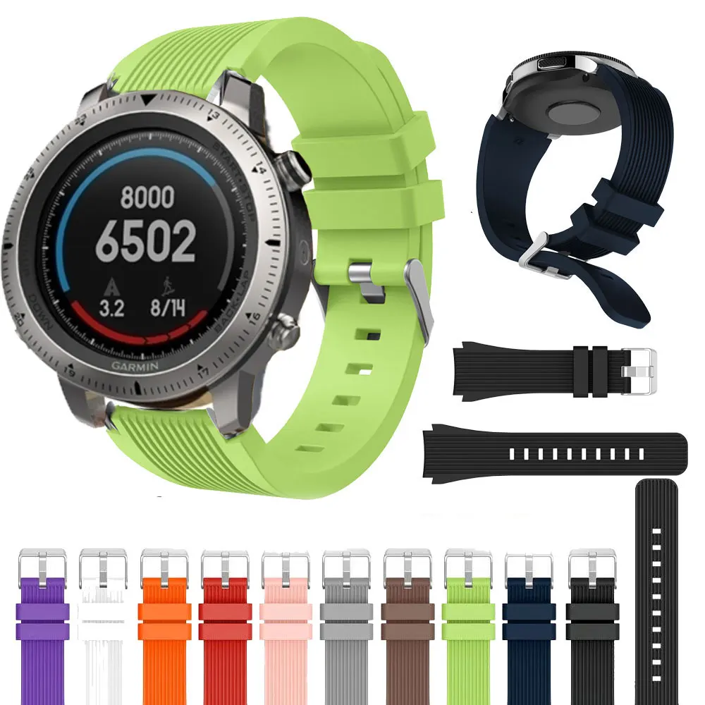 Силиконовый ремешок для часов GT 2 46 мм Garmin fenix Chronos TicWatch Pro Galaxy Watch 3 45 аксессуары