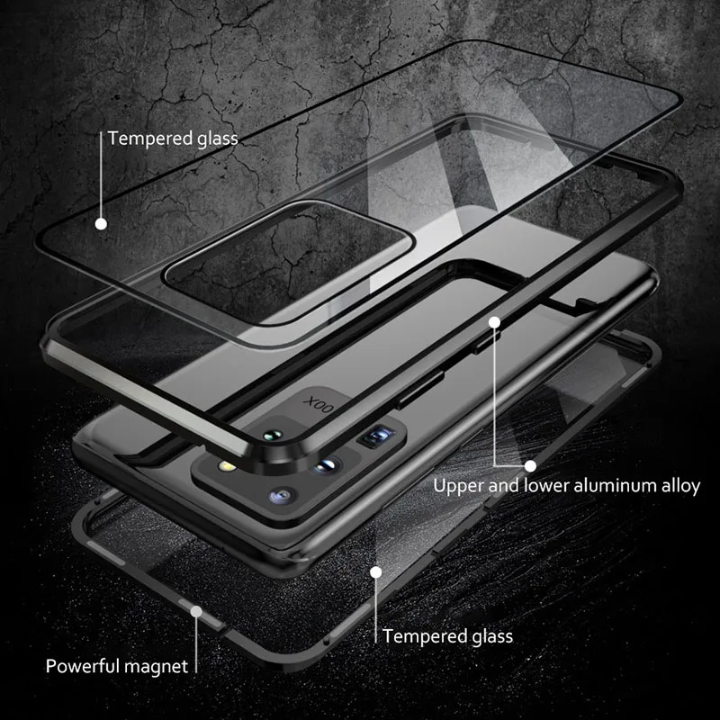 

For Samsung A51 A71 A50 A70 Case Magnetic Privacy Glass Case On Samsung S10 Lite S9 S8 Plus S20 Ultra Note 10 pro 9 8 G770F Capa