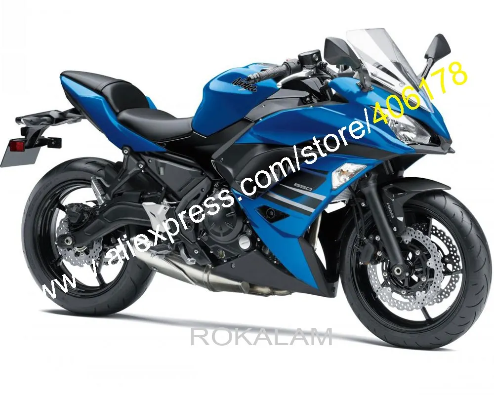 Для Kawasaki Ninja 650 ER 6F 2017 2018 2019 17 18 19 ER6F 650R синие Черные спортивные мотоциклетные