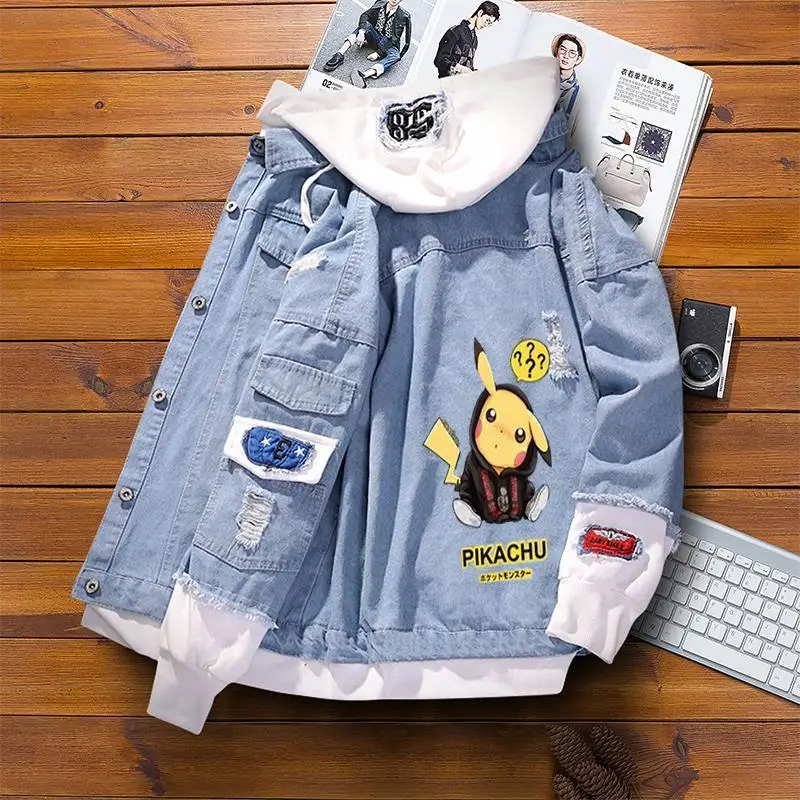 Новинка 2021 куртка на молнии для мужчин и женщин с покемоном милый Повседневный