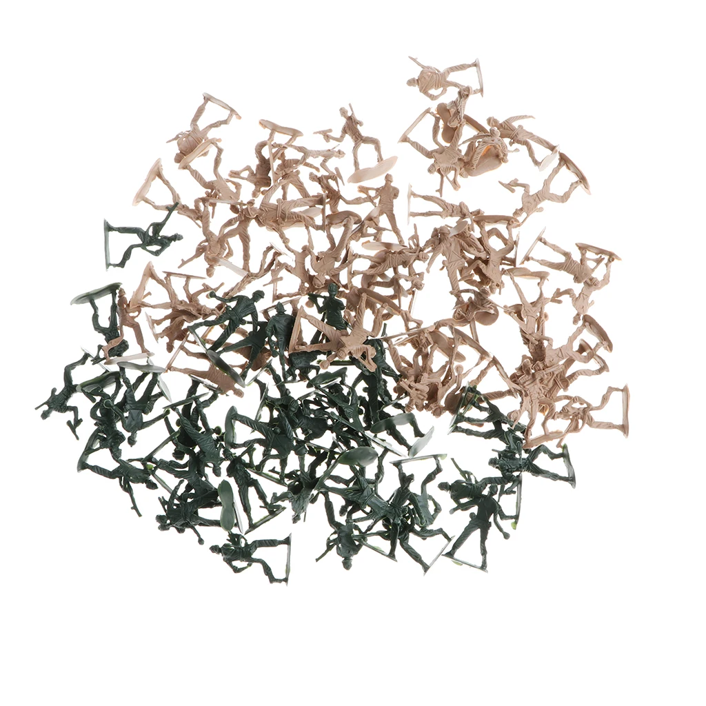 100 шт Пластиковые армейские солдатские Фигурки игрушки боевые игры мужские