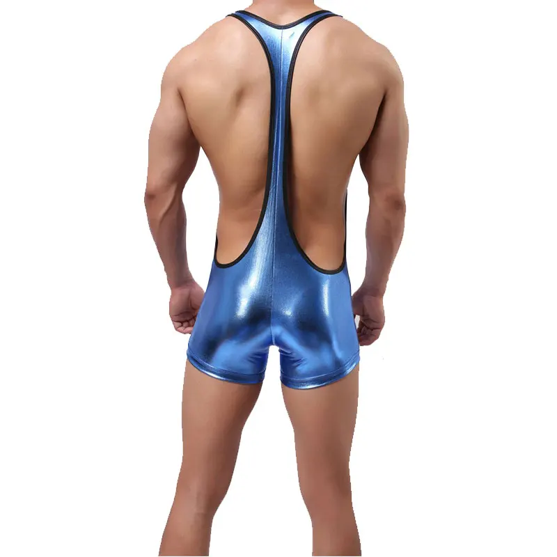 Сексуальный мужчина Искусственная кожа шорты Спортивный костюм мужской Фитнес
