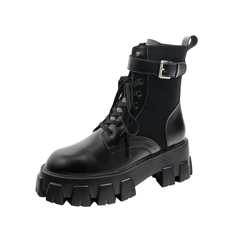 

boots women's net red British style autumn and winter 2020 new fashion short boots and trendy muffin bottom locomotive