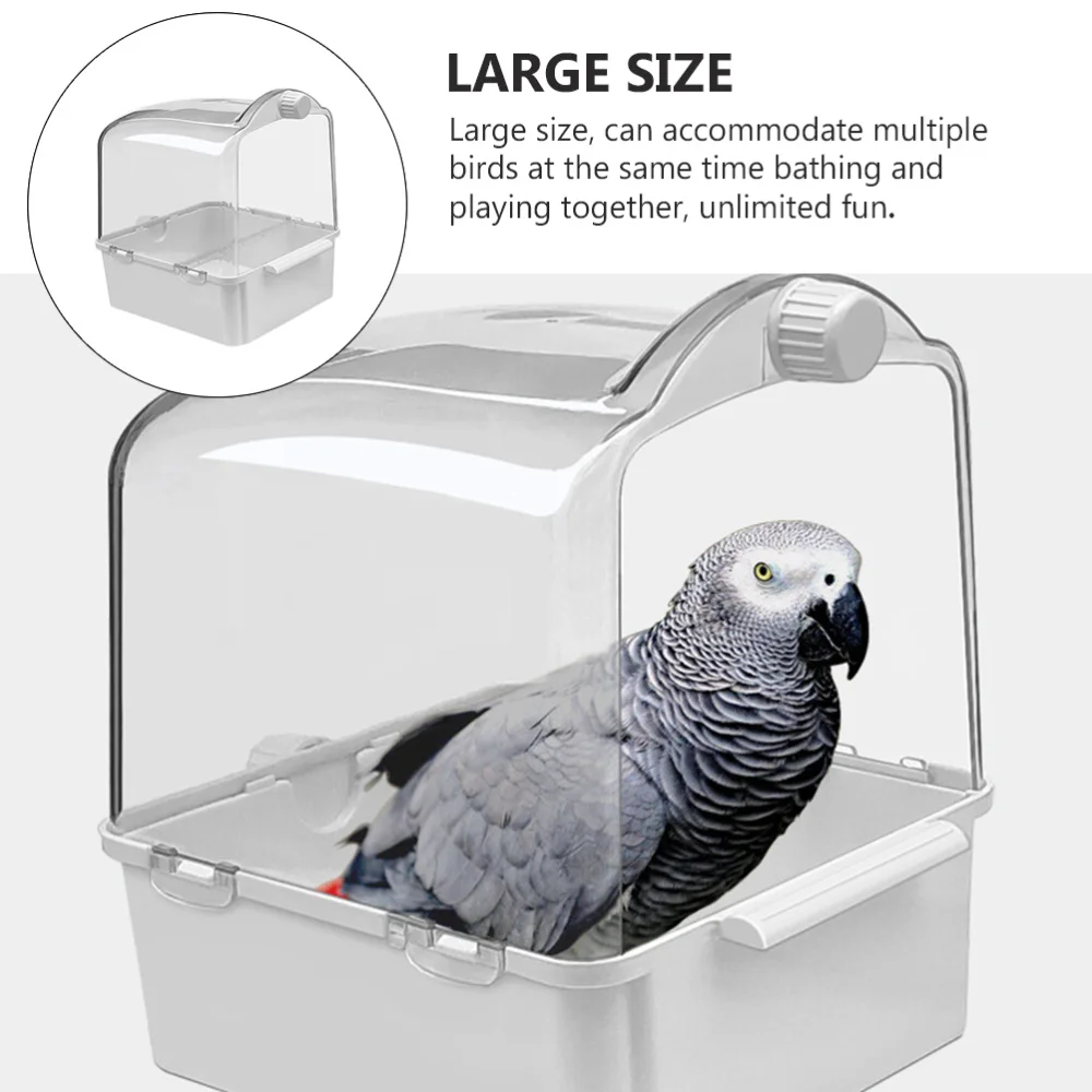 

1Pc Bird Bath Tub Pet Parrot Cockatiel Bathtubs Budgie Cleaning Shower Basin