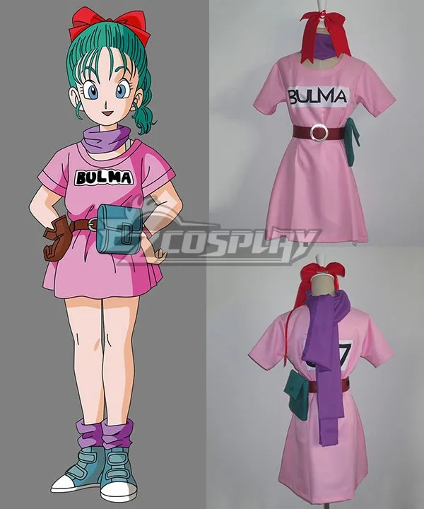 

Шаровары Bulma Initial Ver. Розовое платье Аниме Косплей Костюм E001