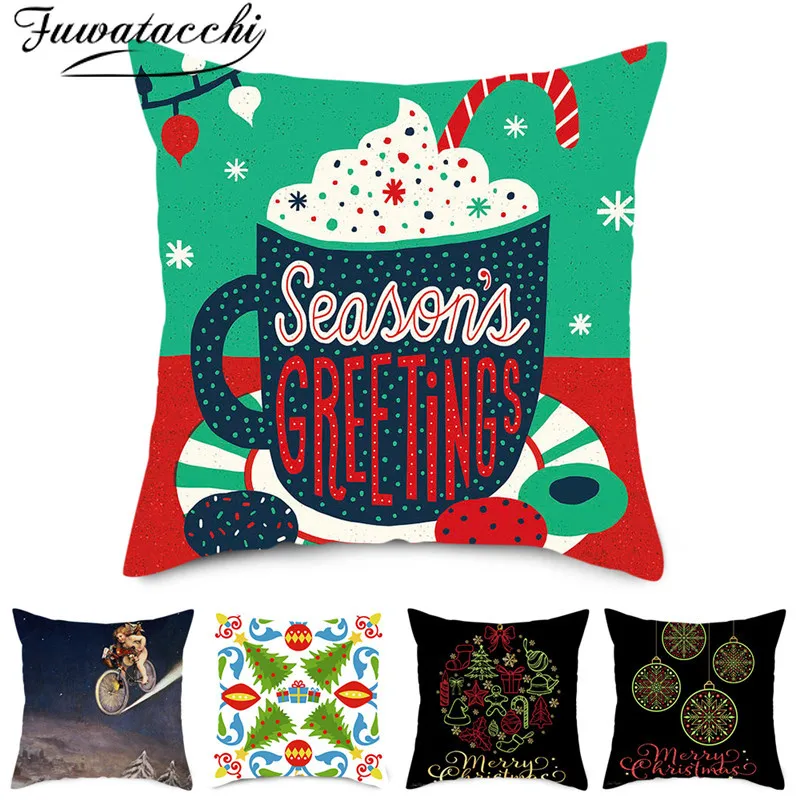 Fuwatacchi мультяшный стиль животные искусственные деревья подушка чехол домашняя