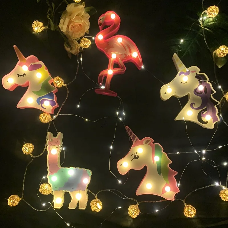 3D светодиодный настольный светильник Ночной животных субтитров любящее сердце