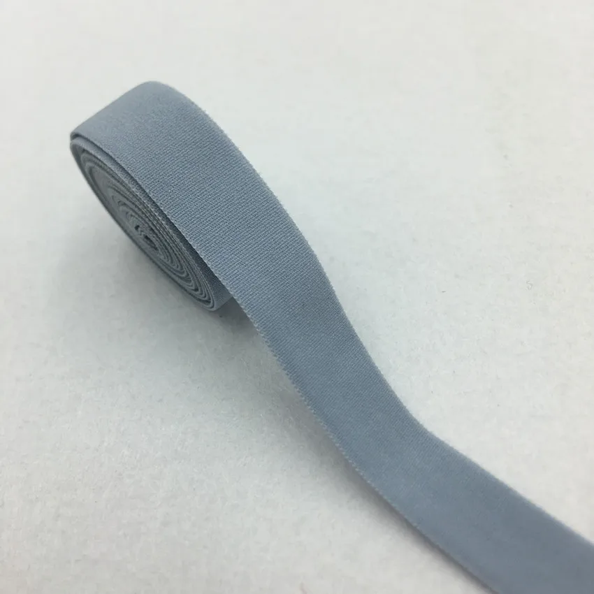 

2Yard 5/8" 15mm Solid Matte Non-Shiny Fold Over Elastic FOE Spandex Band Tape Underwear Dress DIY Sewing Trim