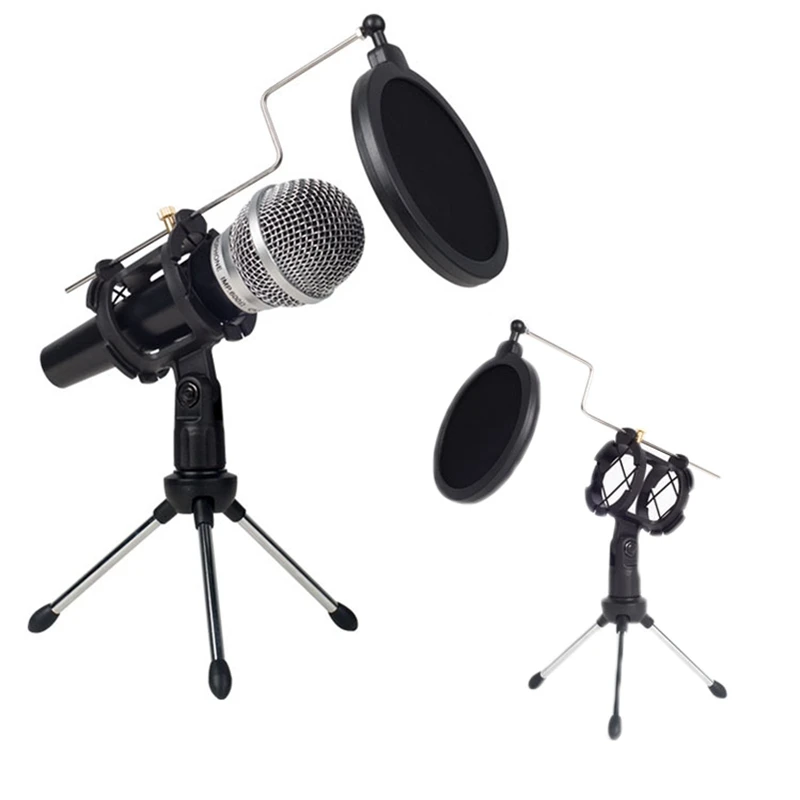 Штатив Трипод для микрофона с амортизирующей подставкой Настольный кронштейн