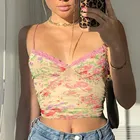 Модный женский жилет без рукавов, кружевной Повседневный приталенный короткий топ с принтом, пикантные женские топы, летние воздухопроницаемые безрукавные слинги