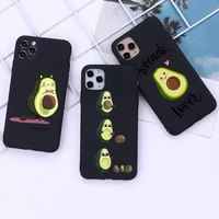 cute cartoon summer fruit avocadoes phone case for iphone 13 12 11 pro mini xs max 8 7 plus x 2020 xr cover