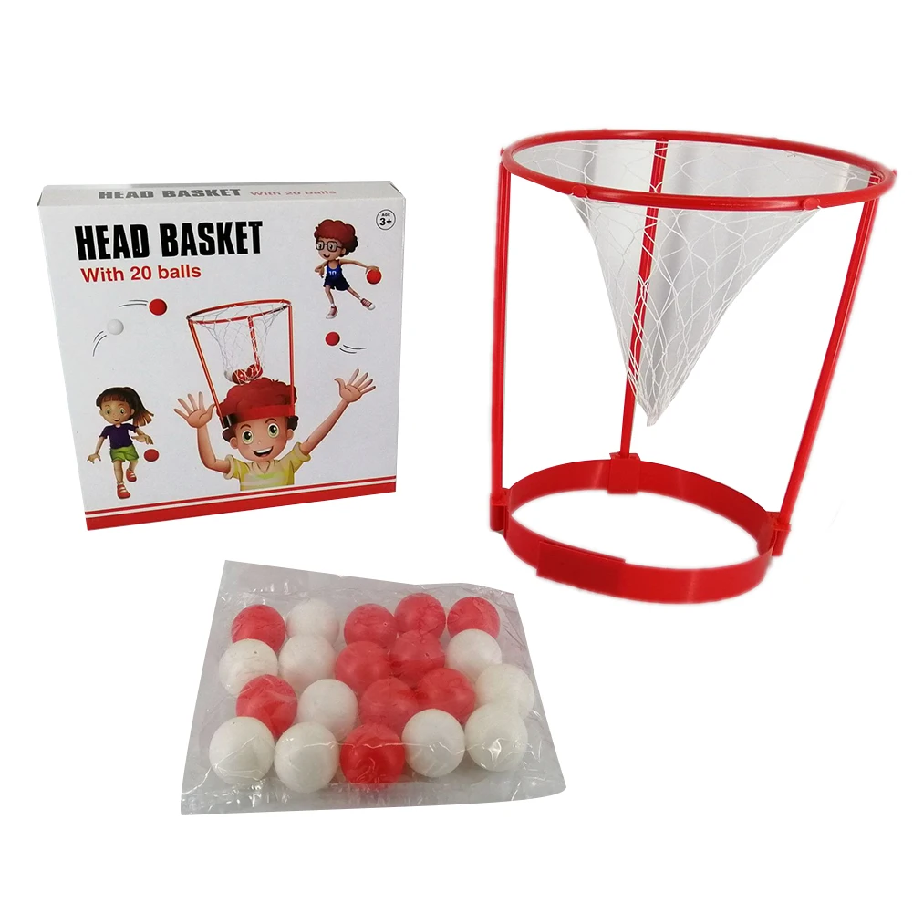 

Head Hoop Basketball Toy Adjustable Basket Net Ball for Kids Adults Party Game Activity Red Sports Toy Game